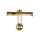 Lampe à tableau laiton shabby blanc or