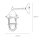 Lampe dextérieur mur laiton verre Maritim IP44 E27