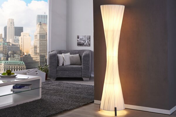 grand lampadaire 160cm rétro extravagant blanc