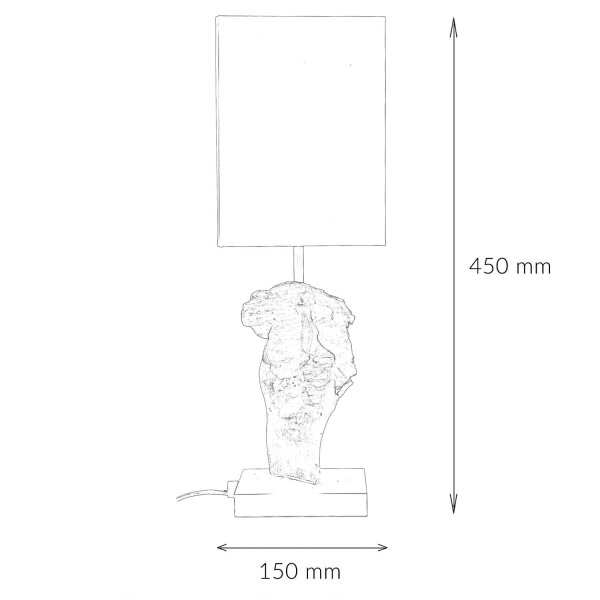Lampe de table moderne artistique 45cm Lampe de table nature