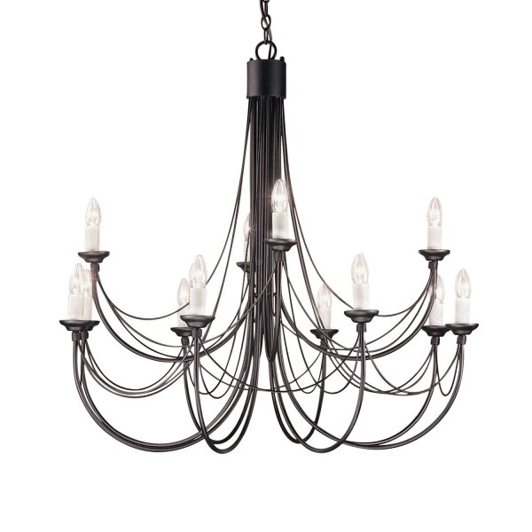 Lustre élégant Noir Rustique Ø98cm