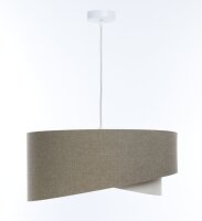 Suspension Tissu Ø 50 cm rond E27 Marron...