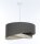 Suspension E27 ronde Ø 40 cm Gris Tissu Moderne INGRAM