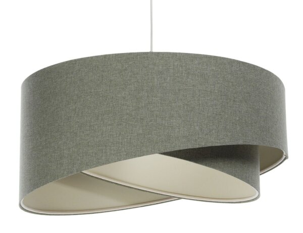 Suspension Tissu Vert E27 ronde D : 50 cm Moderne INGRAM