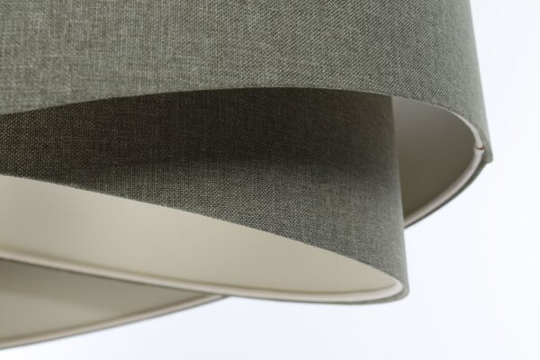 Suspension Tissu Vert E27 ronde D : 50 cm Moderne INGRAM