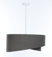 Suspension ronde Ø 50 cm E27 Gris Tissu Moderne...
