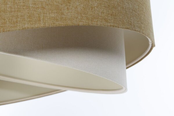 Suspension ronde D : 40 cm E27 Beige Crème réglable