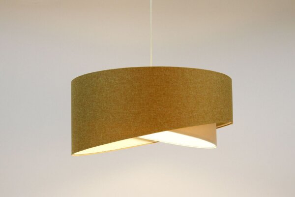 Suspension ronde D : 40 cm E27 Beige Crème réglable