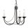 Lustre noir m&eacute;tal design rustique