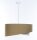 Suspension ronde Ø 60 cm E27 Beige Crème Tissu ajustable