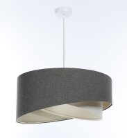 Suspension E27 ronde Ø 60 cm Gris Crème...