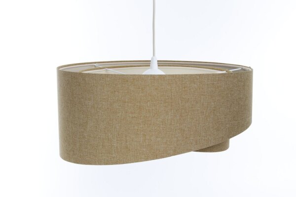 Suspension tissu rond Ø 60 cm Beige Boho ajustable