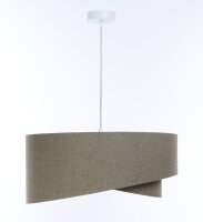 Lampe à suspendre tissu E27 D : 60 cm rond Tissu...