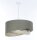 Suspension Vert Blanc Floral E27 ronde D : 60 cm Abat-jour en tissu
