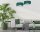 Suspension ronde Ø 50 cm E27 Tissu aspect velours vert blanc