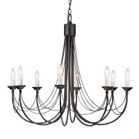 Lustre élégant GOTICA 1 Noir Rustique Table...