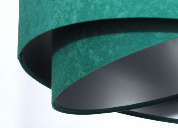 Lampe à suspendre Vert Argent E27 ronde Ø 50 cm Aspect velours