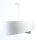 Lampe à suspendre Blanc Bleu clair Fleurs Print E27 ronde D : 50 cm