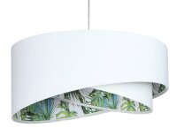 Suspension Blanc Vert Tropical Ø 50 cm E27...