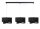 Suspension tissu 3 flammes E27 noir argent réglable