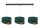 Lampe à suspendre 3 flammes en noir vert or E27 aspect velours