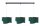 Lampe à suspendre 3 flammes en noir vert or E27 aspect velours