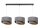 Suspension 3 flammes noir gris or E27 aspect velours