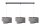Suspension 3 flammes noir gris or E27 aspect velours