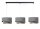 Suspension 3 flammes noir gris or E27 aspect velours