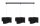 Suspension tissu 3 flammes tissu noir or E27