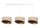 Suspension 3 flammes E27 en blanc beige marron or