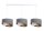 Suspension tissu 3 flammes en blanc gris or E27 L : 87 cm