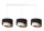 Suspension tissu 3 flammes E27 en blanc noir or