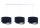 Suspension Tissu aspect velours 3x E27 Blanc Bleu Argent