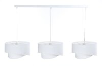 Suspension Blanc réglable 3 flammes E27 Tissu...