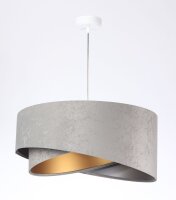 Lampe &agrave; suspendre E27 tissu rond &Oslash; 50 cm...
