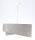 Lampe à suspendre ronde E27 D : 50 cm Gris Or Argent Abat-jour en tissu