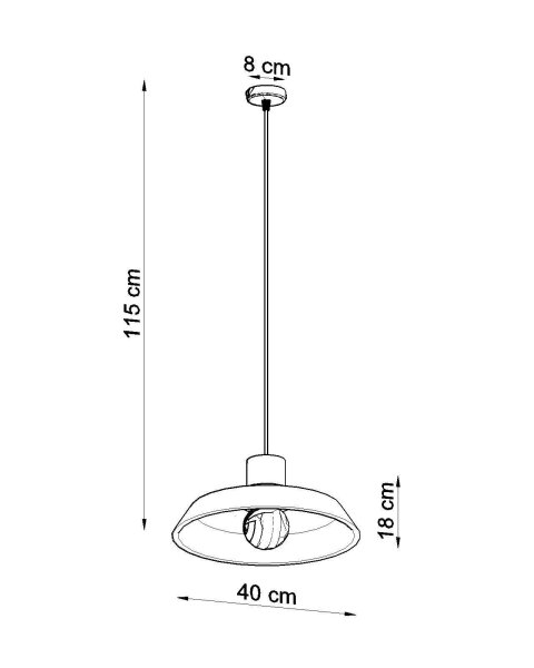 Suspension Gris Ø 40 cm Abat-jour Béton E27