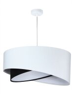 Lampe &agrave; suspendre Blanc Noir E27 rond &Oslash; 50...