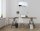 Lampe à suspendre Blanc Noir E27 rond Ø 50 cm Tissu aspect velours
