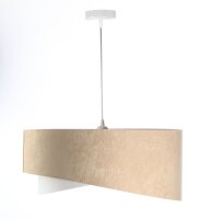 Lampe à suspendre Tissu Beige Or E27 rond D : 50...