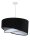 Lampe à suspendre Noir Gris E27 ronde Ø 50 cm Tissu aspect velours