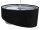 Lampe à suspendre Noir Gris E27 ronde Ø 50 cm Tissu aspect velours