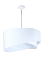 Lampe à suspendre Blanc E27 rond D : 50 cm Tissu...