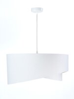 Lampe à suspendre Blanc E27 rond D : 50 cm Tissu...