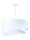 Lampe à suspendre Blanc E27 rond D : 50 cm Tissu aspect velours Moderne
