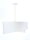Lampe à suspendre Blanc E27 rond D : 50 cm Tissu aspect velours Moderne