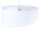 Lampe à suspendre Blanc E27 rond D : 50 cm Tissu aspect velours Moderne