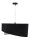 Suspension Noir Gris Or E27 ronde Ø 50 cm Tissu