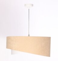 Suspension Tissu Beige Or E27 rond Ø 50 cm Aspect...